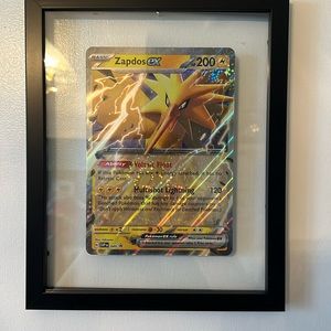 Pokémon 151 large card framed authentic 151 zaptos